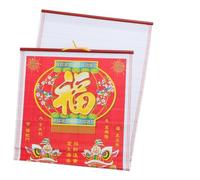 TEHAUX Calendario Feng Shui Año del Caballo Póster Colgante Artístico Ahorra Espacio Decoración de Pared con Símbolos de Suerte para Año
