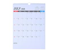 TEHAUX Calendario y Minimalista 18 Meses de Pared de Julio 2026 a Diciembre 2027 Encuadernación en Espiral Espacio Optimizado para Escritura como Decoración Funcional para Habitación