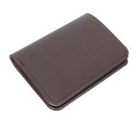 TEHAUX Cartera Corta para Hombre de PU Color Café, Billetera Pequeña Delgada Diseño de Piel de Grano, Portatarjetas Compacto Adecuado para Viajes y Uso Diario