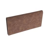 TEHAUX Cartera Larga Delgada para Hombre Piel Sintética Marrón Multifuncional con Ranuras para Tarjetas y Ventana Identificación Casual Trabajo Viaje 19 Cm