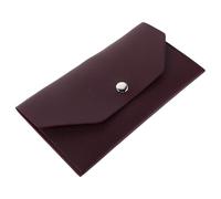 TEHAUX Cartera Mujer Cuero Sintético Delgada Pequeña Cierre a Presión, Monedero Organizador de Tarjetas, Diseño Abatible para Uso Diario y Viajes, Color Marrón Rojizo