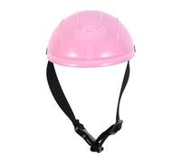 TEHAUX Casco para Perros Pequeños Rosa, Cómodo y Ventilado, Protector de Plástico Ajustable Adecuado para Paseos en Moto y Sesiones de Fotos
