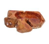 TEHAUX Cenicero de Madera Maciza Creativo para Hogar y Oficina Superficie Pulida y Diseño Irregular Práctico y Compacto para y Ambientes Interiores