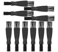 TEHAUX Cepillo de Limpieza Eléctrico para Afeitadoras Masculinas, Brocha Doble Cabezal Mini Negra, 10 Piezas para Cuidado Personal y Limpieza de Recortadoras en Casa y Viaje