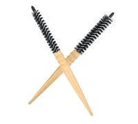 TEHAUX Cepillo Redondo Cabello de Madera Antistático 2 Piezas Tamaño Pequeño y Grande para Peinar y Volumen Diseño Enrollable Masajeador Suave para Cuero Cabelludo