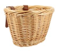 TEHAUX Cesta de Mimbre Ovalada, Cesta Delantera Resistente y Robusta para Almacenamiento y Decoración en Bicicletas Pequeñas Color Aleatorio