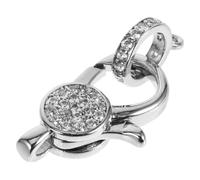 TEHAUX Cierre de Langosta para Bisutería DIY Hebilla Metálica Anilla Abierta Color Blanco Platino Brillante Accesorio Versátil para Collares y Pulseras Artesanales