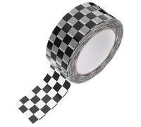 TEHAUX Cinta de Embalaje con Patrón de Cuadros Negro y Blanco Adhesiva Fuerte Resistente a Diferentes Temperaturas para Envío y Sellado de Paquetes Compacto y Fácil de Transportar