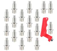 TEHAUX Clavos Plata y Salto de Longitud para Zapatillas de Atletismo Acero Ligero y Antideslizante Set de 32 Piezas para Sprint y Running