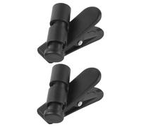 TEHAUX Clips para Cables de Auriculares Negros de Abs, Resistentes y Portátiles, 2 Piezas para Fijar Cable en Ropa Durante Senderismo y Uso Diario