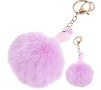 TEHAUX Colgante de Bolso y Llavero Unicornio de Felpa Púrpura Aleación, 2 Piezas Broche Fácil de Llevar para Decoración de Llaves y Accesorios Varios estilos