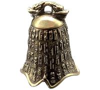 TEHAUX Colgante de Campana Vintage de Latón para Llavero Dije Colgante Campana Antigua Accesorio Artesanal DIY Diseño Retro Chino para Bolso y Llavero Amuleto de Buena Suerte