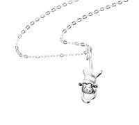 TEHAUX Collar Colgante de Mono para Mujer Cadena Metálica Ligera de Tamaño Medio Joyería Hipoalergénica y Segura Obsequio Adecuado para Ocasiones Obsequios como Navidad y Día Madre