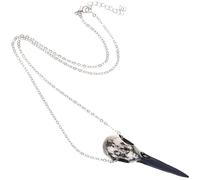TEHAUX Collar Gótico con Colgante de Calavera de Pájaro Aleación Resistente Diseño Detallado y Creativo Joyería para Banquetes y Halloween Regalo Original para Aficionados del Estilo