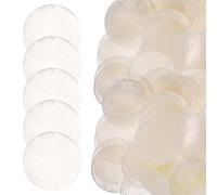 TEHAUX Conchas Redondas Naturales 50 Piezas 2 Pulgadas Doble Agujero Colgantes Para Manualidades Diy Joyas Decoración Hogar Y Campanillas De Viento