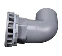 TEHAUX Conector de Tubería de Drenaje para Pecera en PVC Resistente Corrosión Diseño en Ángulo de 90° para Vaciado de Acuarios
