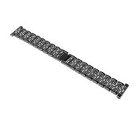 TEHAUX Correa Elegante Reloj as de Metal Negro Incrustaciones Gem de Repuesto de Diseño y Simple, Accesorio Compatible para Watch para Smartwatch