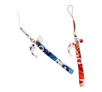 TEHAUX Correa para Teléfono Móvil de Muñeca 2 Piezas Diseño Japonés de Koi Azul y Rojo Cuerda Antipérdida Resistente y Suave para Colgar Celular Accesorio Práctico para Mujeres y Niñas