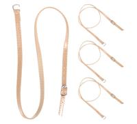 TEHAUX Correas Cruzadas para Tacones Altos Desmontables en Color Piel, Hebillas Ajustables de Pu, Accesorios para Zapatos Antideslizantes y Soporte Seguro, Pack de 2 Pares para Mujer,