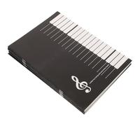 TEHAUX Cuaderno de Partituras de Papel Khaki 18 Páginas Interiores, Diseño Portátil Multifuncional para Componer Música y Escribir Letras, Pack de 10 Unidades