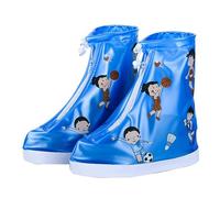TEHAUX Cubiertas de Zapatos Impermeables Diseño Deportivo de Dibujos Animados, Cierre Cremallera, Material Pvc Ligero y Antideslizante para Días de Lluvia