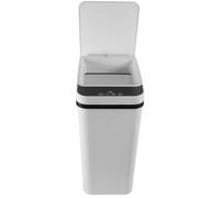 TEHAUX Cubo de Basura Inteligente Sensor Infrarrojo y Apertura Automática de 12l para Cocina y Dormitorio, Plástico Blanco sin Contacto