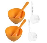 TEHAUX Cuenco Modulador para Mascarilla Facial 3 Piezas Dorado, Kit para Mezclar Mascarillas DIY con Espátula, Recipiente de Pp Portátil para Uso Casero y Viajes