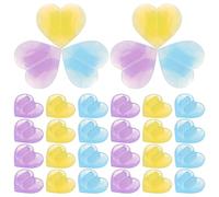 TEHAUX Cuentas de Radios de Bicicleta para Decoración Creativa y Ligera de Plástico 60 Piezas Forma de Corazón Instalación Fácil para Ruedas de Bicicletas Infantiles en Paseos Diarios