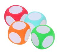 TEHAUX Dados de Espuma Borrables de 6cm, 4 Piezas, para Clase | Eva, Caras en Blanco y Superficie Lisa, para Fracciones, Probabilidad, Cuentos y Homeschooling