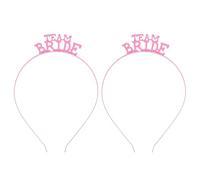 TEHAUX Diadema de Boda Metálica para Novia Juego de 2 Piezas Color Rosa Accesorio Decorativo Diseño de Letra Bride Adecuado para Bodas Fiestas y Ocasiones Obsequios