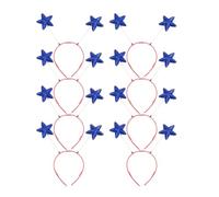 TEHAUX Diadema de Pentagrama Lentejuelas Azul para Niñas, 8 Piezas Cómodas para Llevar, Accesorios Creativos para Fiesta y Ocasiones Obsequios