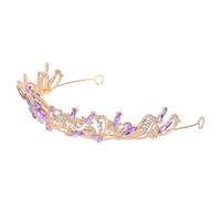 TEHAUX Diadema Dorada Vintage de Aleación de Zinc Elementos de Gemas de Imitación, Tocado Delicado para Mujer Adecuado para Bodas y Festivales