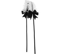 TEHAUX Diadema Lolita Lazo de Encaje Negro, Accesorio Decorativo Cabello, Banda Elástica Ajustable para Mujer y Niña, Tocado Cosplay para Fiesta y Disfraz