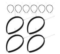 TEHAUX Diadema Negra con Resorte 7 Cm, 12 Piezas, Accesorios Cabello DIY para Mujer, Diademas para Fiestas, Halloween y Cosplay, Banda para Pelo Ajustable y Cómoda