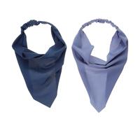 TEHAUX Diademas Elásticas para Mujer 2 Unidades Pañuelos Triangulares Vintage de Gasa en Colores Sólidos, Diadema de Bandana Ligera y Cómoda para Uso Diario y Fiestas