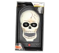 TEHAUX Electrónico Timbre de Puerta Halloween con Calavera Luminosa y Sonido Terrorífico Decoración para Fiesta y Casa Embrujada para de Miedo
