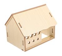 TEHAUX Escondite de Madera para Hámster Cabaña de Madera para Hámsteres Casa para Cobayas para Esquinas de Jaula Proporciona un Lugar Seguro para Esconderse y Explorar