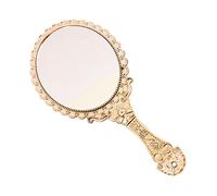 TEHAUX Espejo de Mano Vintage para Maquillaje con Reflejo Verdadero y Alta Definición, Material Aluminio y Plástico, Diseño Elegante Adecuado para Viaje y Uso al Aire Libre