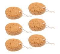 TEHAUX Esponjas de Baño Suaves con Forma de Panal 6 Piezas para Adultos y Esponjas Corporales Exfoliantes Marrones para Ducha Toallitas de Baño Multiuso para Limpieza Corporal