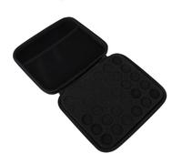 TEHAUX Estuche de Viaje para Aceites Esenciales 30 Ranuras, Bolsa Resistente de Eva Negra a Prueba de Golpes para Botellas de 15 Ml, Almacenamiento Portátil para Cosméticos y Maquillaje