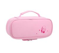 TEHAUX Estuche Grande para Bolígrafos con Código de Seguridad Bolsa Portátil de Gran Capacidad para Lápices Organizador Escolar Resistente y Práctico Color Rosa para Estudiantes