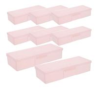 TEHAUX Estuche Organizador Grande para Herramientas de Uñas Caja de Almacenamiento de Plástico Rosa de 8 Piezas Compacta y Portátil para Manicura y Pedicura 193 X 76 CM Adecuado