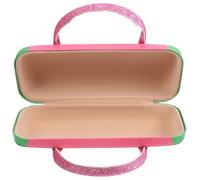 TEHAUX Estuche para Gafas Asa Portátil de Cuero Pu y Interior de Fieltro, Caja Rígida para Gafas de Sol Adecuado para Viaje y Almacenamiento Seguro