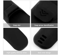 TEHAUX Estuche para Maquinilla de Afeitar de Silicona 2 Piezas Funda Protectora Negra para Viaje y Almacenamiento Accesorios Compactos para Maquinilla Manual