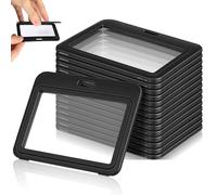 TEHAUX Funda Plástica Rígida Horizontal para Tarjeta Identificativa Protección Doble Cara y Diseño Ligero Adecuado para Oficina y Conferencias