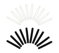 TEHAUX Fundas Antideslizantes para Patillas de Gafas 100 Piezas 25 Pares Negros y 25 Pares Blancos de Silicona Suave Protectores para Puntas Sujeciones Cómodas para Uso Diario