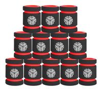 TEHAUX Fundas de Agarre para Máquina de Tatuajes 12 Piezas, Funda Antideslizante de Esponja Roja Corta 4.4 Cm, Diámetro 30 Mm, Interior Elástico 22 Mm, Cubierta Protectora Flexible