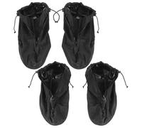 TEHAUX Fundas Impermeables para Zapatos Cremallera, Cubrezapatos Engrosados Antideslizantes y Resistentes al Desgaste, Talla XL y L, 4 Piezas para Ciclismo y Uso Exterior