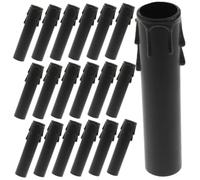 TEHAUX Fundas para Velas Lágrimas 25x100 Mm Negras, Fundas Plásticas para Portalámparas de Araña, Accesorios para Lámparas Colgantes, Reemplazo para Candelabros, Pack de 20 Unidades