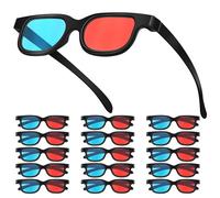 TEHAUX Gafas 3D Rojas y Azules Marco Plástico 30 Unidades Lentes de Alta Transparencia para Películas Videojuegos y Fiestas Infantiles Accesorio Ligero y Ergonómico para